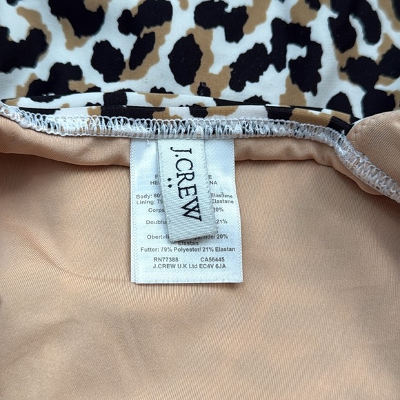 J. Crew Factory Plunge V Neck Cheetah Animal Print One Piece Swimsuit Size XL - Picture 8 of 10